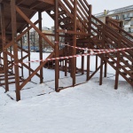 В Копейске временно закрыты горки для катания