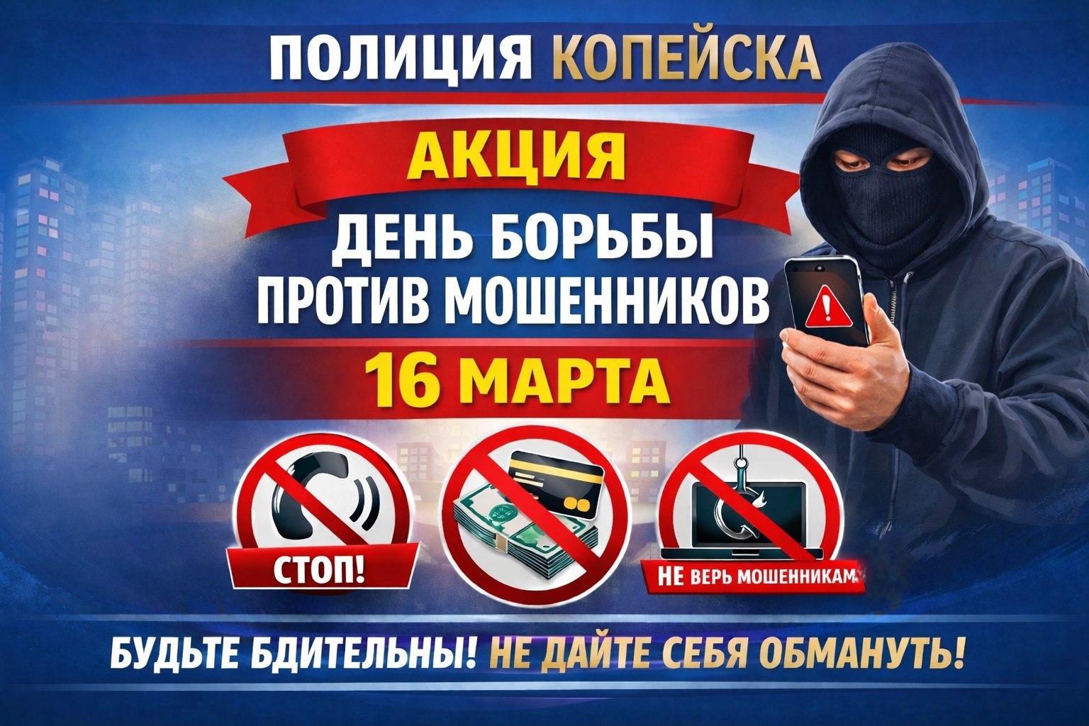 В Копейске проходит акция «День против мошенников»