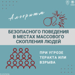  Напоминаем об алгоритме безопасного поведения в местах массового скопления людей
