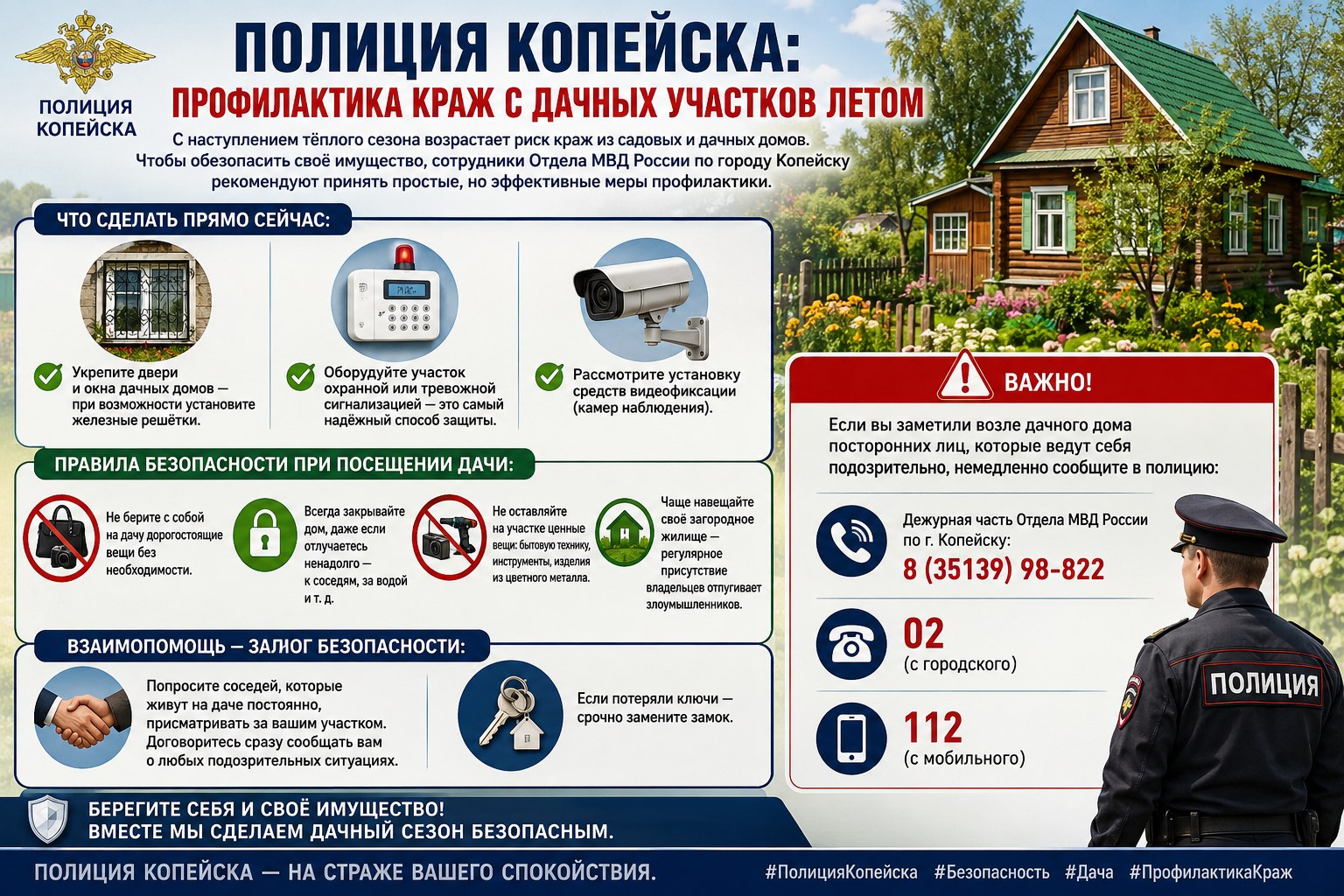 Меры профилактики краж на дачных участках