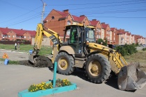 В Копейске продолжаются работы по асфальтированию дорог
