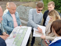 В Копейске продолжается благоустройство парка на улице Борьбы 