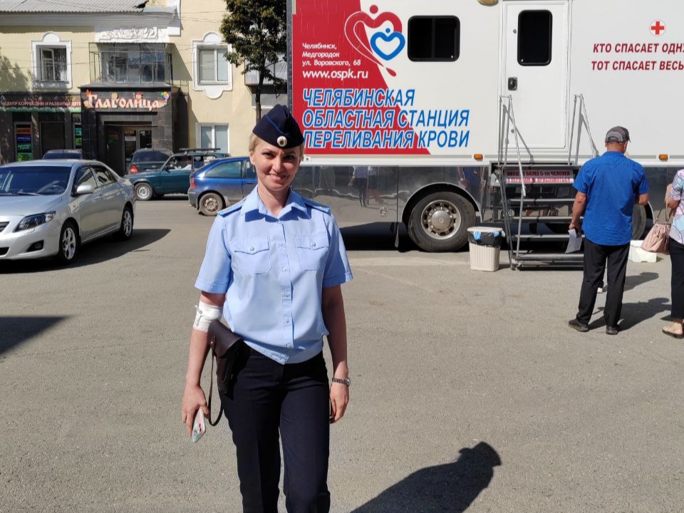 Копейские полицейские приняли участие в Дне донора