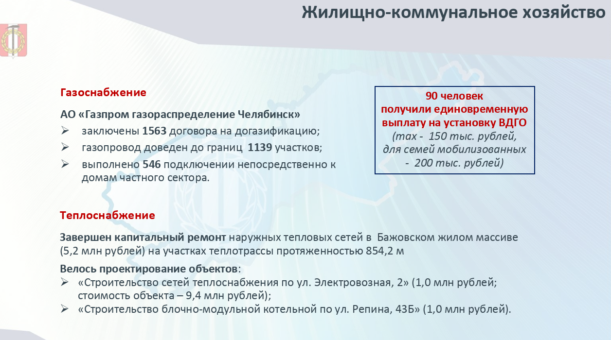 Жилищно-коммунальное хозяйство в Копейске в 2025 году. Модернизация системы ЖКХ