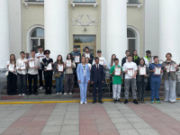 В Копейске прошла линейка, посвященная закрытию трудового лета