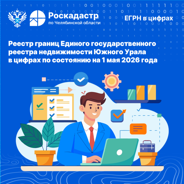 Реестр границ Единого государственного реестра недвижимости Южного Урала в цифрах по состоянию на 1 мая 2026 года