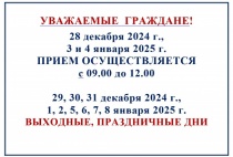 Управление по вопросам миграции информирует о графике работы в праздничные и выходные дни